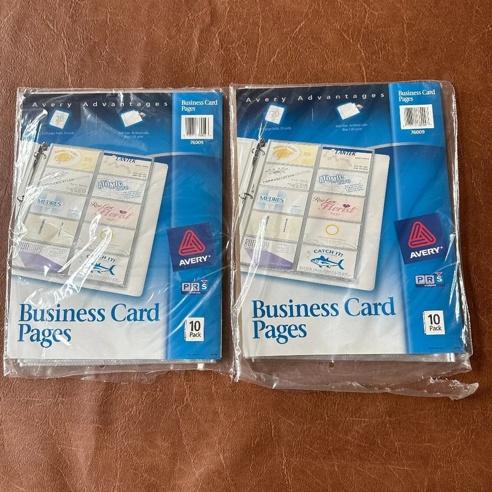 Avery 76009 Business Card Pages Set of 2 -10 packs